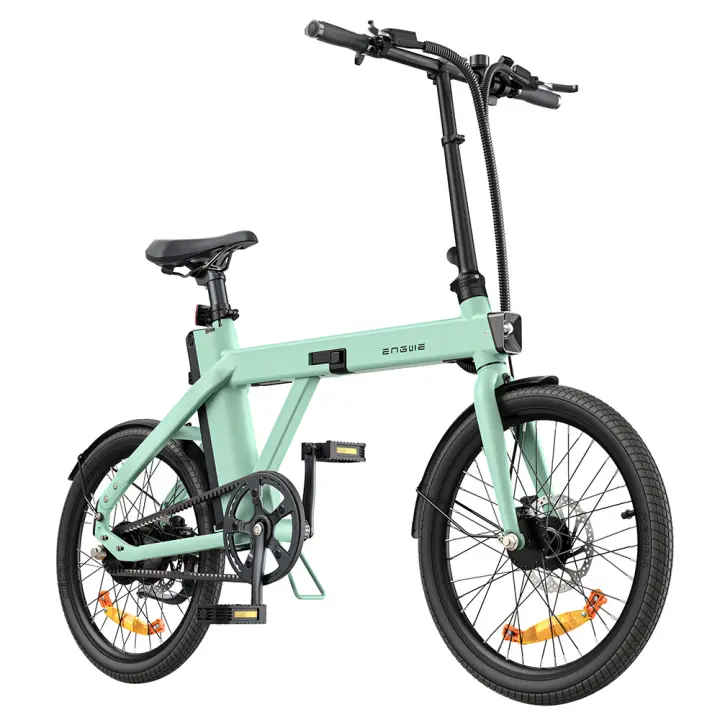 ENGWE P20 Bicicleta eléctrica plegable, motor silencioso de 250W con sensor de par, batería de 36V 9.6A, neumáticos de 20*1.95'', velocidad máxima de 25km/h, alcance de 100km, frenos de disco hidráulicos, Prácticos accesorios gratuitos - Verde - 1