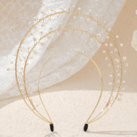 Diadema De Ángel Para Novia Dorada Con Halo Y Perlas Diadema De Diósisa Para Mujeres Y Niñas Adorno Elegante Para Bodas Y Fotografías - details 3