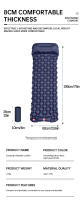 Manta De Seda Para Acampar Ultra Ligera Con Almohadilla Impermeable Individual Con Inflador De Pie De TPU - details 10