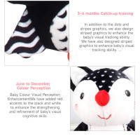 Juguete Colgante Para Bebé Nuevo Con Alto Contraste Negro Y Blanco Mocion De Campanas Suave De Peluche Rattle Educativo Para Infantes De 0 a 12 Meses - details 3