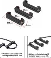 Clip De Cable Para Linterna Y Laser De Aluminio Táctico Switch De Presión Picatinny Guías De Cable Negro Accesorio De Luz Táctica - details 0