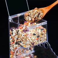 Dispensador De Alimentos Para Mascotas Pequeñas Como Hamsters Conejos Y Ardillas Plástico Transparente Alimentador Automático Para Hamsters Guineapicos - details 13