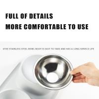 Tazas De Alimentación Elevadas Para Mascotas Acero Inoxidable Dispensador De Alimentos Y Agua Para Perros Y Gatos Resistente a Manchas Tazas Doble Para Alimento Seco Y Agua - details 1