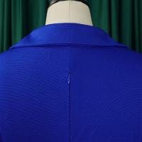 Vestido Elegante Para Oficina Para Mujer Cuello Redondo V Cintura Ajustada Pleated Midi Formal Business Work Dress OL - details 15