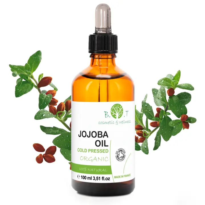 Aceite de Jojoba Puro 100% BIO Orgánico Prensado en Frio Natural Vegano Hidratante para Cabello, Cara, Cuticulas, Cuerpo y Uñas Jojoba Oil Sin Hexano- B.O.T Cosmetic & Wellness - 1