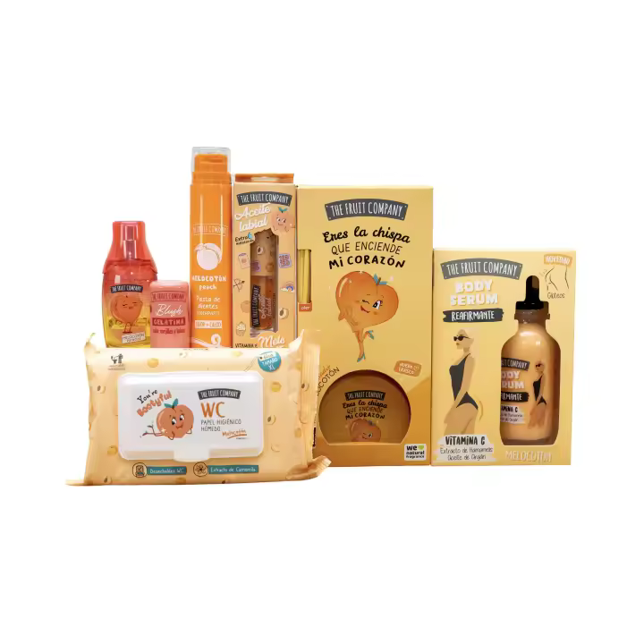 CAJA BEAUTY MELOCOTÓN Productos de cosmética y hogar The fruit Company - Regalos y Sets de Belleza y Cuidado de la Piel" - 1