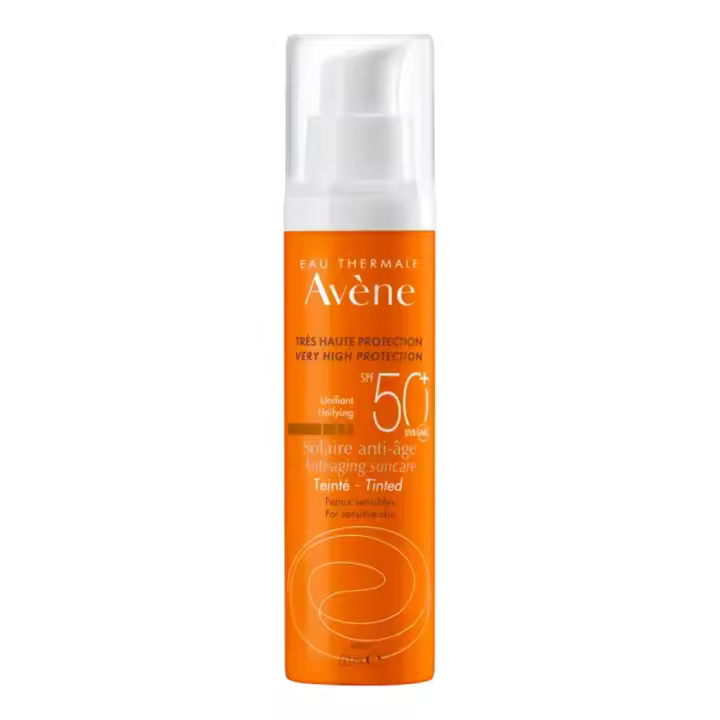 Avene Solar Crema Antiedad Color SPF50 50ml - Protección Solar Antiedad con Color para Pieles Sensibles - 1