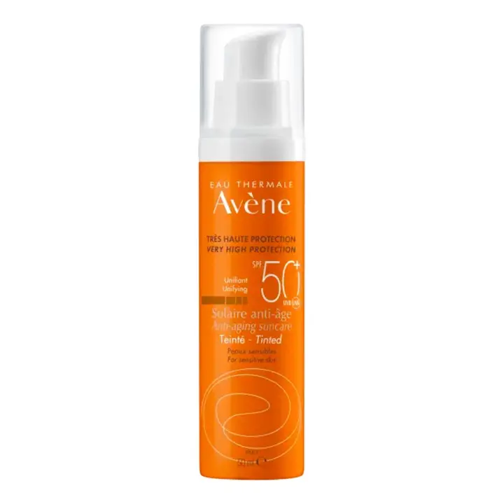Avene Solar Crema Antiedad Color SPF50 50ml - Protección Solar Antiedad con Color para Pieles Sensibles - 1