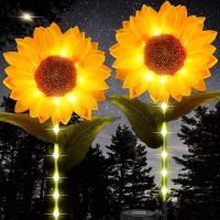 Lámpara Solar LED Girasol IP65 Impermeable Para Jardín Patio Escenario Decoración De Fiestas Y Bodas Luz De Exterior - details 2