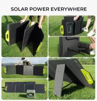 Panel Solar Plegable FOSSiBOT SP200 200W, Eficiencia Alta de Células del 23.4%, Recubrimiento ETFE, Patas Ajustables para Hogar, RV, Camping, Cortes de Energía - Verde - details 8