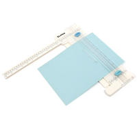 10444-19 Cortador de papel manual portátil con regla extensible– Guillotina Manual de plástico resistente, compacta y ligera – Ideal para Oficina, Escuela, Papelería o Uso Doméstico - details 2