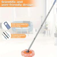 Set De Mopa Retráctil Para Techo Y Piso Con 4 Cabezas De Mopa Aluminio Microfibra Para Limpieza De Pisos Azulejos Ventanas Y Coche - details 3