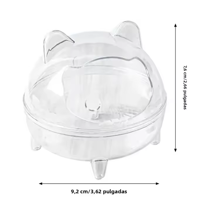 Baño De Hamster Transparente Y Antidesbordante Para Chinchilla Y Otros Pequeños Roedores Caja De Baño Para Gerbils Con Vista Total - 1