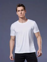 Camiseta Crew Ultraligera Para Hombre 3 Colores Negro Blanco Gris Secado Rápido Transpirable Para Fitness Gimnasio Y Correr - details 5