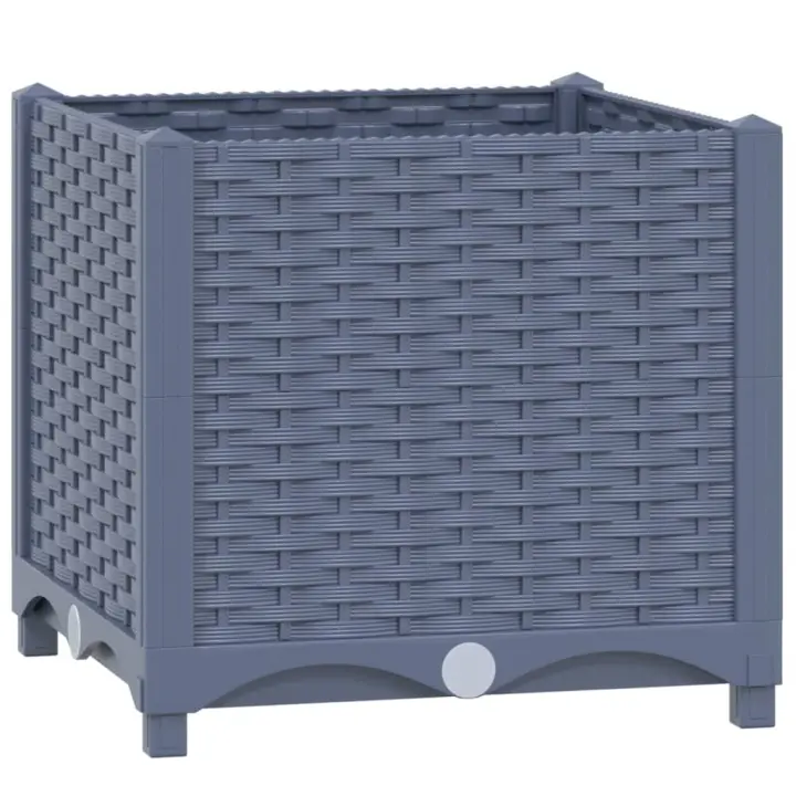vidaXL Arriate 40x40x38 cm polipropileno Color Gris oscuro,  Marrón,  Negro y mas - 1