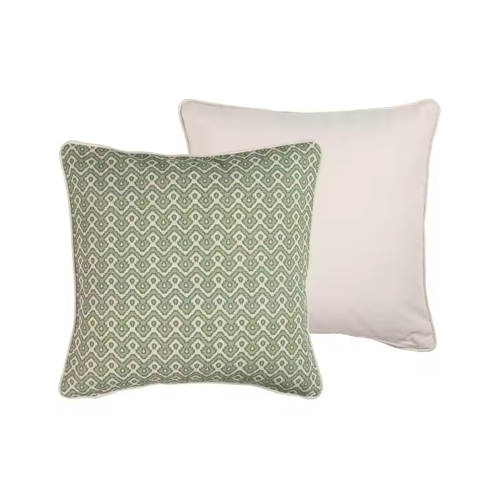 Cojin Lino Geometrico Verde 45x13x45 Cm - 1