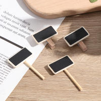 Tablero De Madera Negro Mini 50 Piezas Rectángulo Panel De Clips Etiquetas De Memorias Sin Marco Tipo De Estilo Móvil - details 5