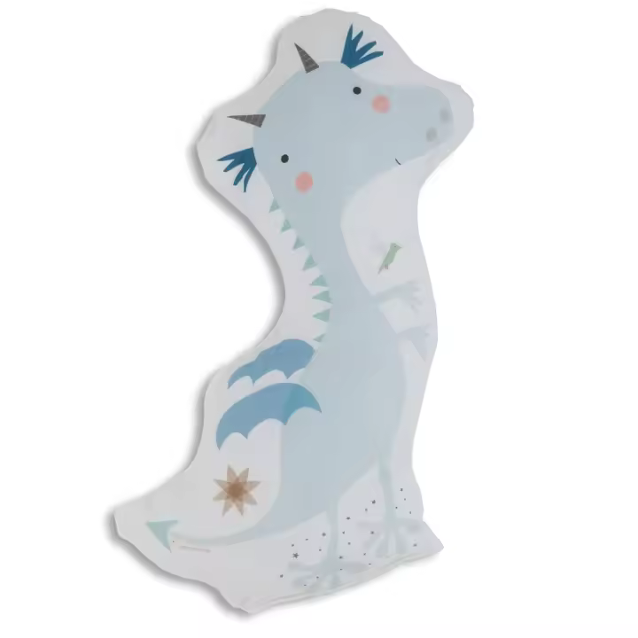 COJIN DE FORMA INFANTIL CON RELLENO DRAGONS 40 CM DIAMETRO HACIENDO EL INDIO FABRICADO EN ESPAÑA - 1