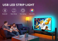 Tira De Luces LED RGB USB Bluetooth Para Decoración De Habitación Luz Neón Trasera Inteligente Para Televisión HDTV Iluminación De Fondo De Pared - details 0