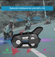 WAYXIN R9 Intercomunicador De Motocicleta Para Casco Bluetooth 5.0 6 Conducentes Resistente Al Agua FM Radio Comunicación Interfaz - details 3