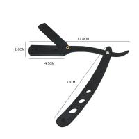 Cuchillo De Afeitar Manual De Acero Inoxidable Para Peluqueros Soporte De Cuchillo De Afeitar Para Afeitar La Cara Y Cortar El Cabello Herramienta De Peluquería Para Hombres - details 5