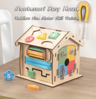 Juguete Educativo De Madera Para Niños Casa Montessori Tablero Ocupado Habilidades Motoras Finas Juego Sensorial Para Bebés - details 0