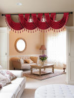 Valance De Estilo Europeo Sólido De Terciopelo Con Borlas Para Decoración De Ventanas Puertas Y Habitaciones Material De Poliéster 1 Pieza - details 13
