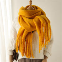 Nueva Bufanda Gruesa Para Mujer De Otoño Invierno 240x38cm Estilo Fashion Suave Y Cálida Con Borlas Mohair Para Europa Y América - details 24
