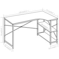 vidaXL Escritorio para ordenador blanco 120x72x70 cm - details 7