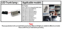 Bombilla LED Para Coche Luz De Maletero En Blanco Y Azul Hielo Para Toyota Highlander 2014-2019 Instalación Directa 12V 5W - details 0