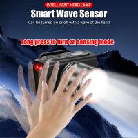 Linterna Frontal LED Potente Con Sensor Recargable Por USB Y Luz Alta Impermeable Con Zoom Para Exploración Al Aire Libre - details 6