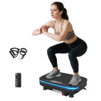 SPORTNOW Plataforma Vibratoria, 99 Velocidades, 3 Programas, Plataforma Vibración Muscular con Altavoz Bluetooth, Pantalla LED, Luces, Mando a Distancia, Bandas Elásticas, para Hacer Ejercicio en Casa - details 0