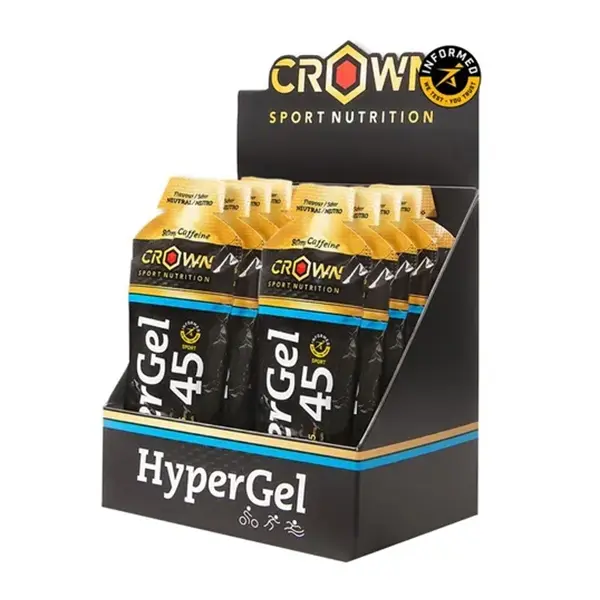 Crown - HyperGel 45 con cafeína 10 x 75 g - 45 g de carbohidratos - 1