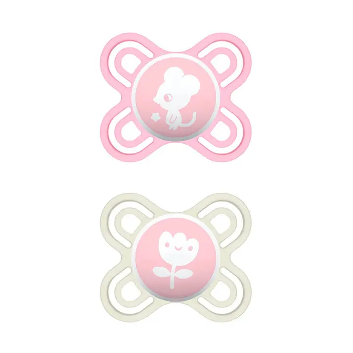 Mam Perfect Start Chupete Silicona Rosa 2U 0-2M - 1