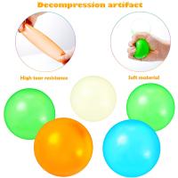 4pcs Bolas De Sensación Squishy Pegajosas Que Brilla En La Oscuridad Para Decoración De Fiestas Divertidas Y Desestresadoras Para Niños Y Adultos - details 3