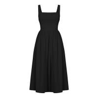 Vestido Midi Vintage Para Mujer Sin Mangas Floral Sólido A-Line Swing Casual De Verano Con Aros Vestido Midi De Flores Sólidas Para Mujer - details 7