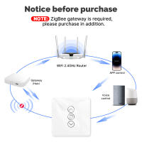 Interruptor De Cortina ZigBee MOES Panel De Toque De Vidrio 2.5D Inteligente Compatible Con Alexa Google Home Tuya Control Remoto Por App - details 6