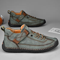 Zapatos Casuales Para Hombre De Cuero Hacer a Mano Transpirables Mocasines De Moda Talla Grande 38-48 Zapatos De Barco Lujo - details 29