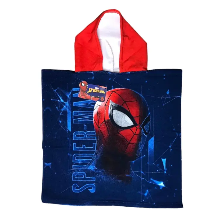 Spiderman, Sumérgete en la Diversión del Baño con Nuestro Poncho Toalla. Suavidad, Estilo y Aventura en Cada Secado. - 1