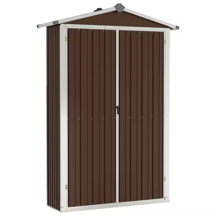 vidaXL Cobertizo de Jardín Acero Galvanizado Paito Casata Exterior Color Gris,  Marrón,  Verde y mas - 1