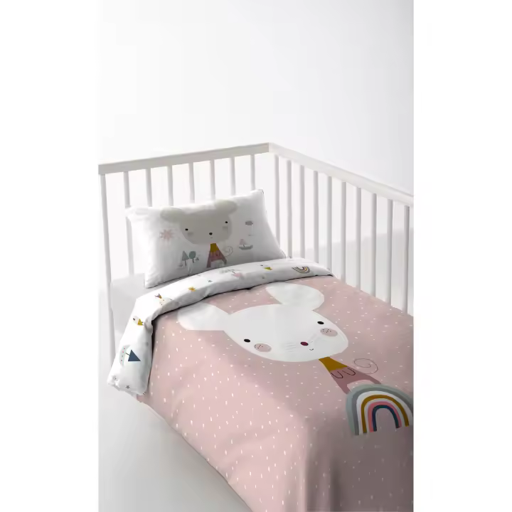 FUNDA NORDICA CUNA/MAXICUNA INFANTIL BEBÉ 100% ALGODÓN SUSANITA ROSA HACIENDO EL INDIO FABRICADO EN ESPAÑA - 1