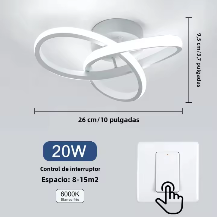 Lámpara De Techo LED Moderna En Tres Colores Instalación Superficial 220V Para Dormitorio Comedor Estilo Contemporáneo - 1