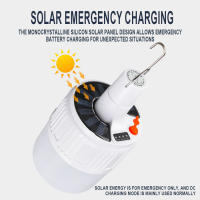 Lámpara Solar LED Recargable De 100W Farol De Emergencia Portátil Para Exteriores Y Camping Bombilla De Luz De Emergencia Con Batería Para El Hogar - details 8