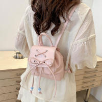 Mochila Casual Para Damas Con Lazo 2024 Nueva Versátil De Material PU Con Lining De Poliéster Bolsa De Hombro Para Mujer - details 12