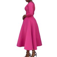 Vestido Elegante Para Mujer 2024 Moderno Cuello Redondo Tres Cuartos Ajustado a La Cadera A-Line Midi Fiesta Cumpleaños Cena Boda - details 45