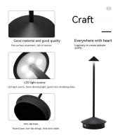 Lámpara De Mesa Recargable Creativa Con Toque LED Para Hotel Bar Café Lámpara Decorativa Para Escritorio Fuente De Iluminación Contemporánea - details 5