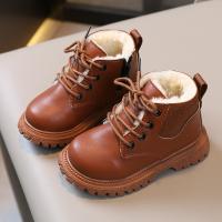 Botas De Cuero Para Niños Y Niñas Estilo Británico Con Diseño De Cierre De Cremallera Y Antideslizante Adecuadas Para Invierno Y Todas Las Estaciones - details 0