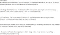 Linterna LED Multifuncional Recargable De Tres Ojos Bestia Fuente De Luz Potente Clip Para La Capa Portátil Para Exteriores Y El Hogar - details 0
