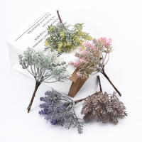 6 Piezas De Flores Artificiales Para Decoración De Hogar Y Bodas Arreglo Floral De Plástico Para Árboles De Navidad Y Vajillas Broche DIY - details 17