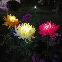 Luces Solares Para Jardín Flores LED Chrysanthemum Decoración Exterior Para Valla De Jardín Luz De Prado Solar Autónoma IP44 ABS - details 0